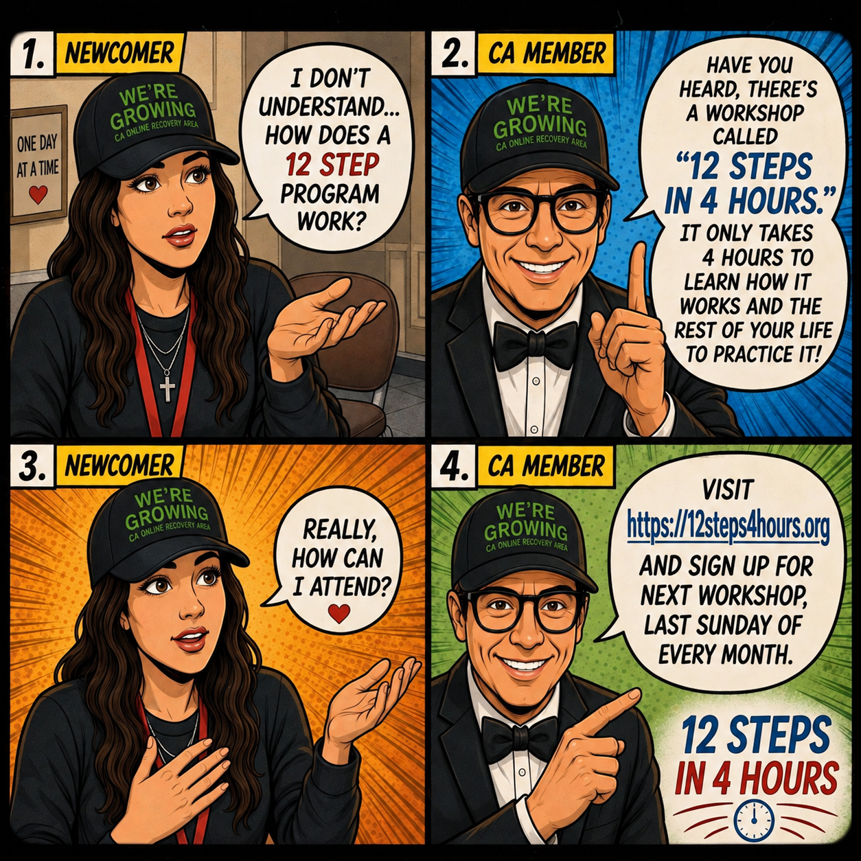 12 steps in 4 hours